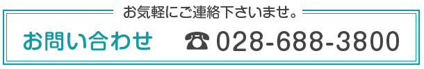 お問い合わせ　TEL.028-688-3800